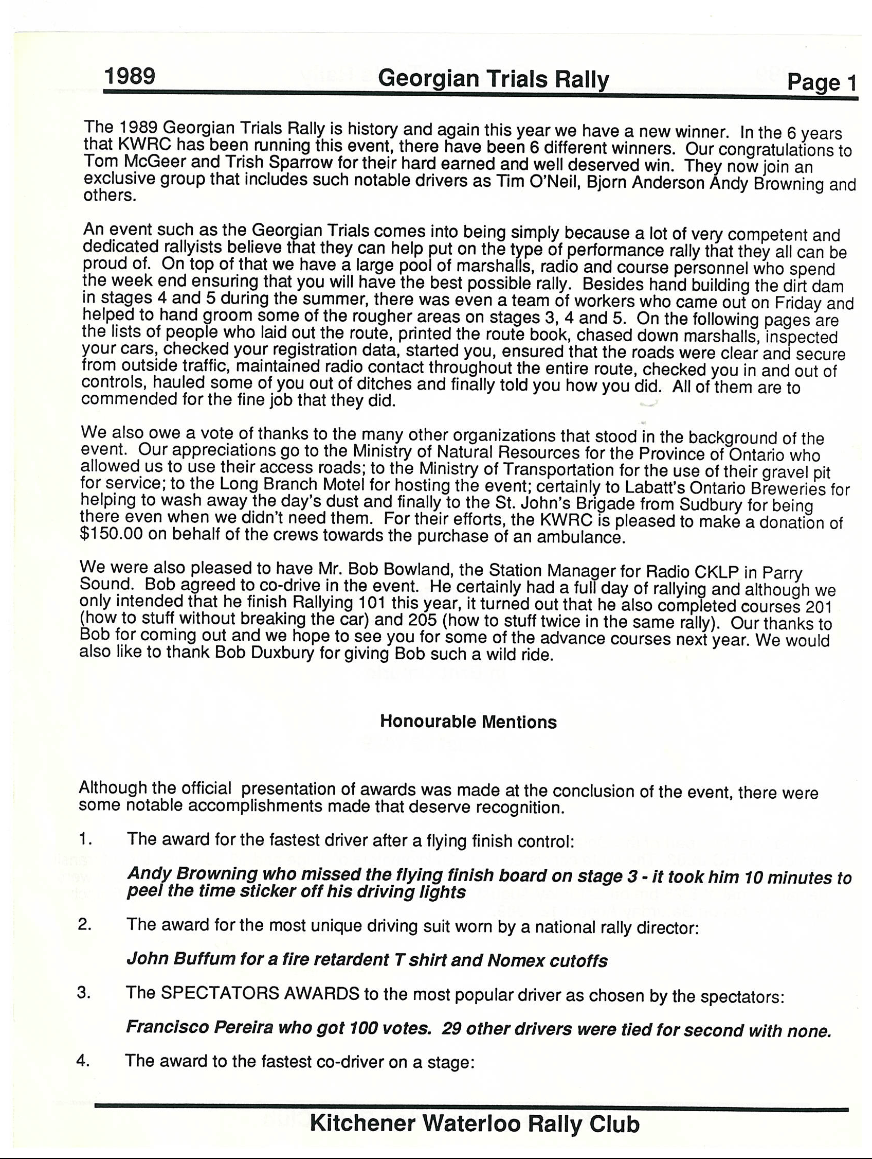 Georgian Trials, 1989