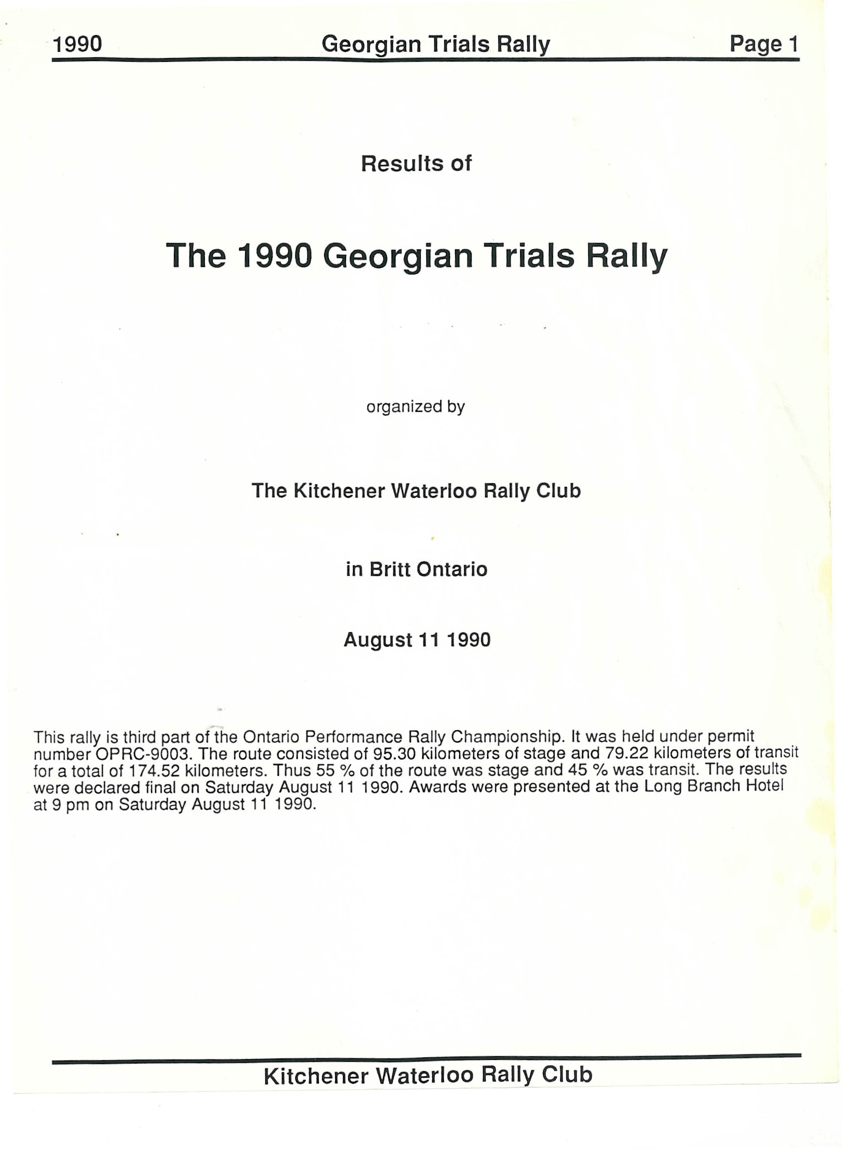 Official Results