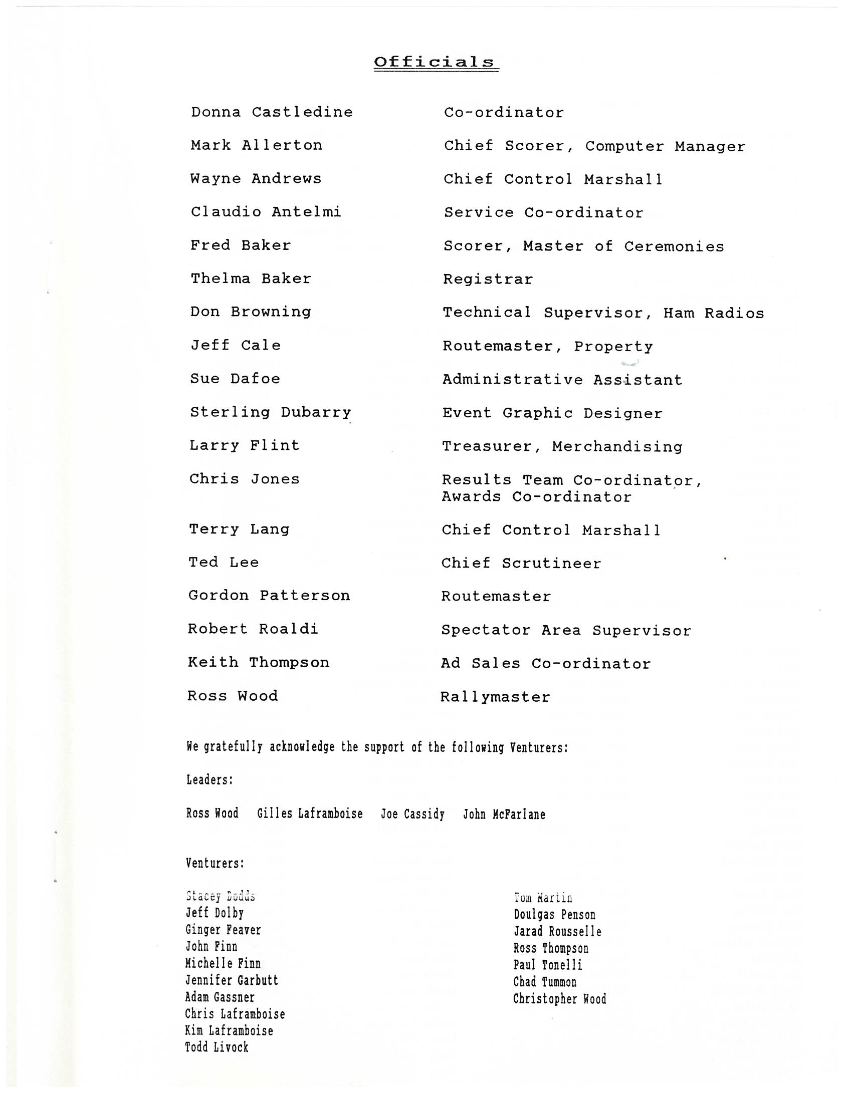 Rally of the Tall Pines, 1991