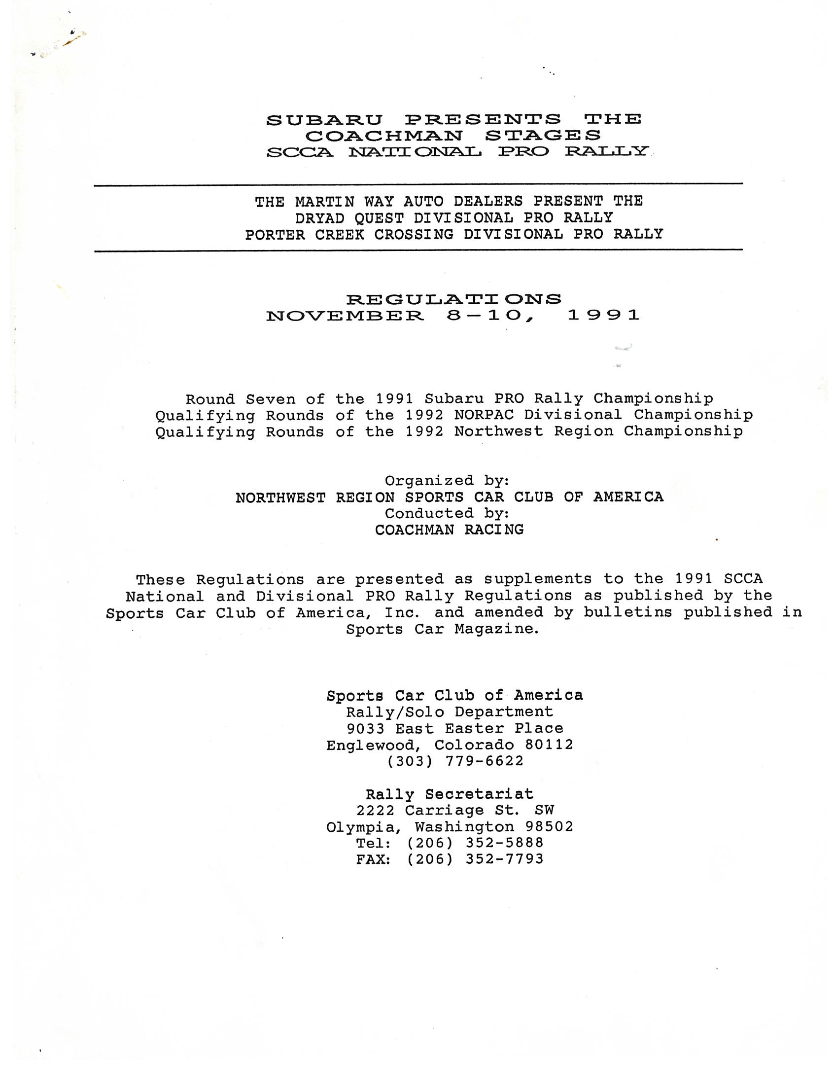 1991 Coachman Stages